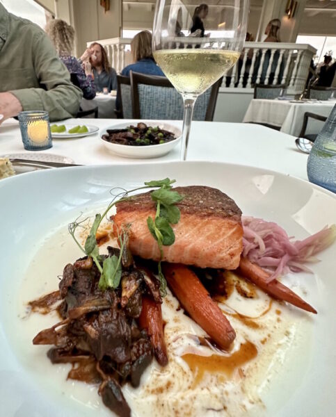 A dish of Tasmanian ocean trout.