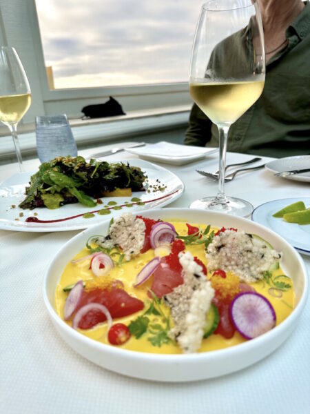 A dish of Peruvian crudo.