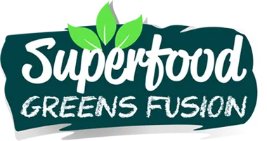 Graphic with the logo for "Superfood Greens Fusion".