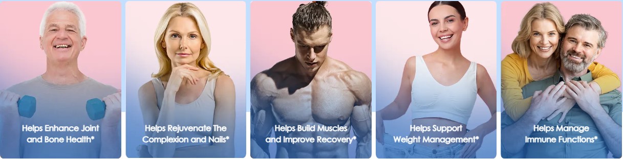 Infographic showing how the product works with various body types.