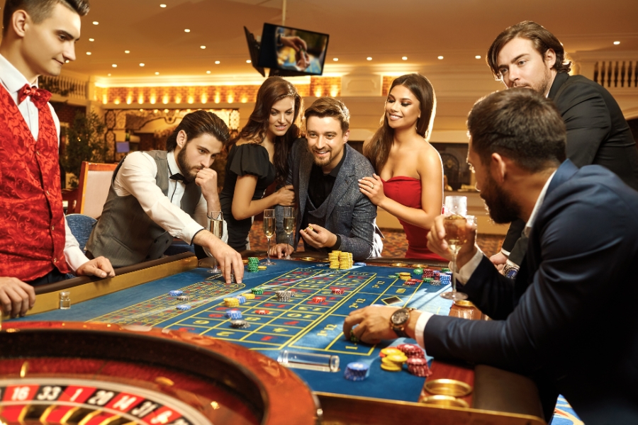 people playing roulette