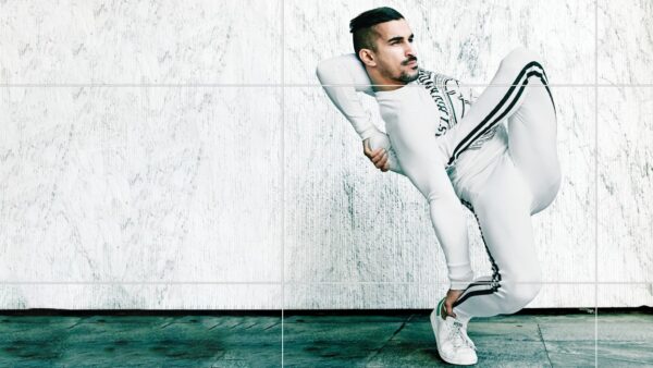 A dancer in a pretzel shape