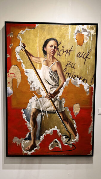 painting of a defiant woman