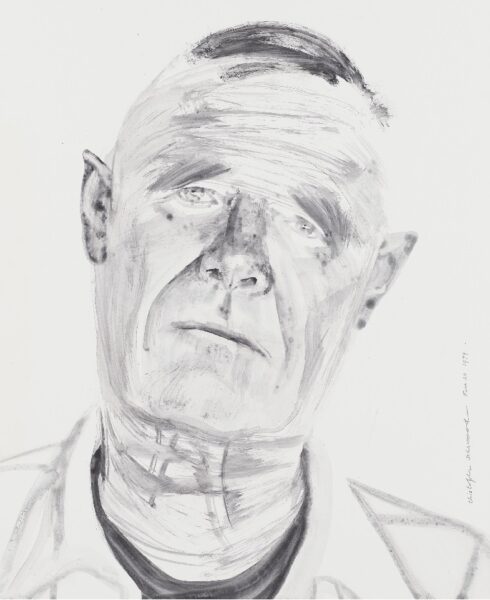 Don Bachardy, Isherwood, Christopher 06-20-79, 1979, acrylic on paper; Don Bachardy Papers, The Huntington, © Don Bachardy, 1979.