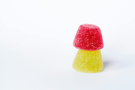 Yellow and red gummies