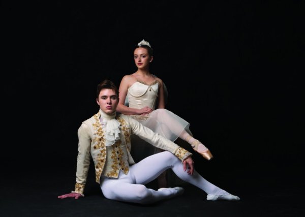A prince and princess pose