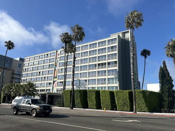 The eight-floor exterior of the Viceroy Santa Monica hotel.