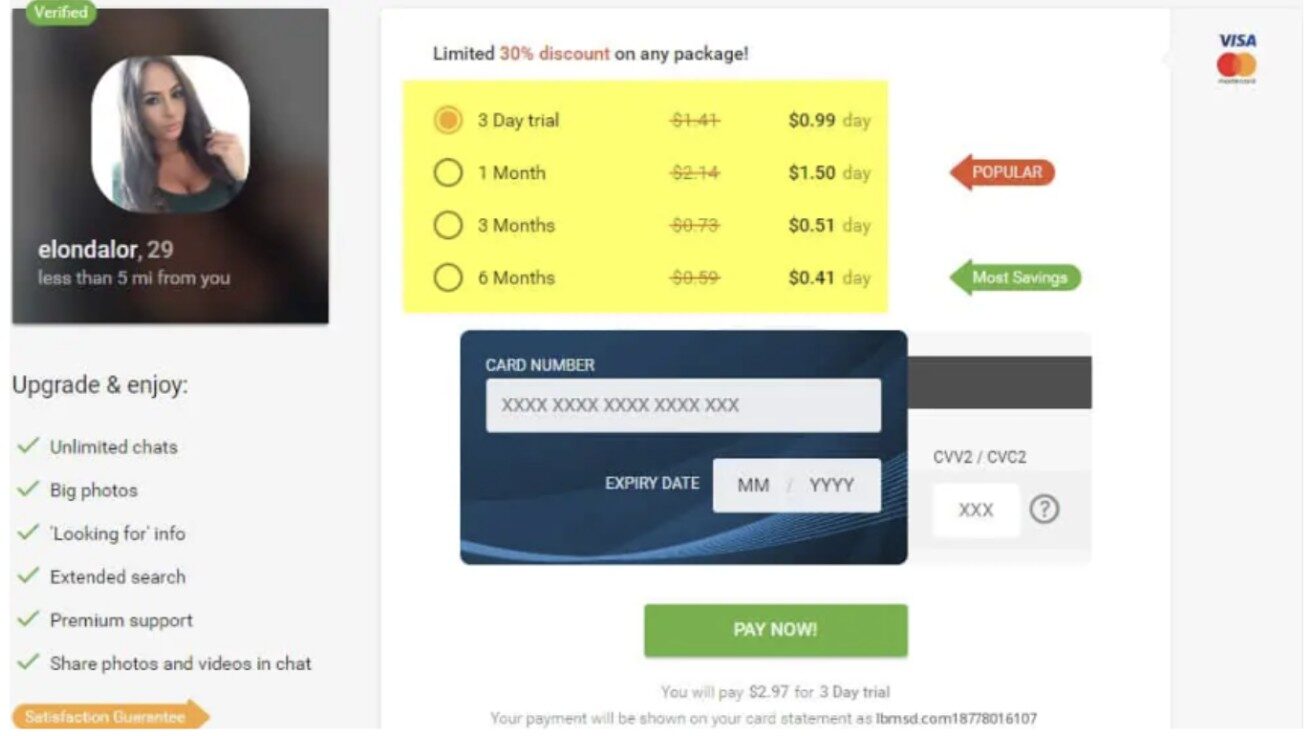 Screenshot from BeNaughty website