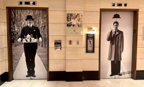 The charming elevators at the London West Hollywood
