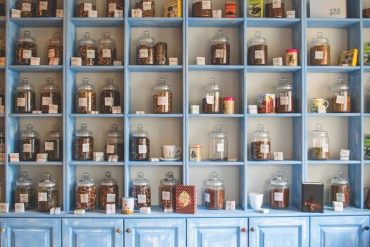 Jars, Herbs, Shelves image.