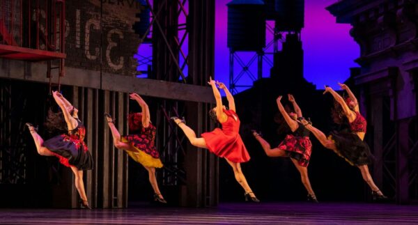 Dancers leap
