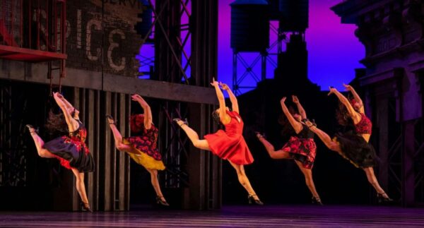 Dancers leap