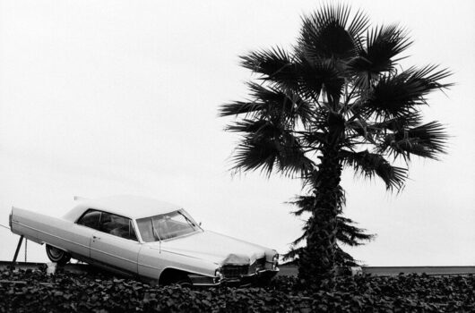 Pat O’Neill, Los Angeles, from the series Cars and Other Problems, c. 1960s, archival pigment print; printed and published by Curatorial Inc.
