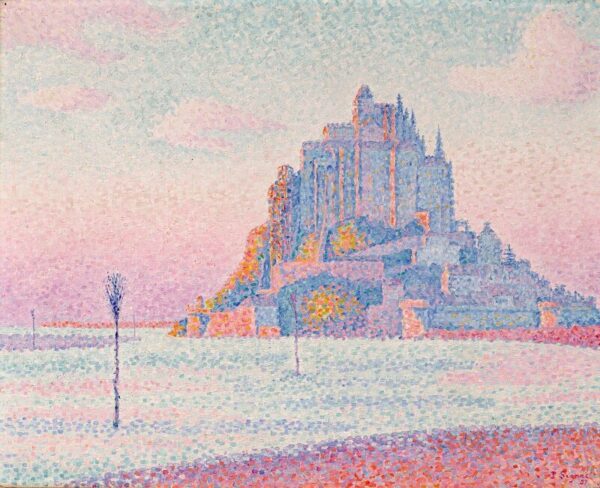 Paul Signac (1863-1935), Mont Saint-Michel, Setting Sun, 1897, oil on canvas; Dallas Museum of Art, The Eugene and Margaret McDermott Art Fund Inc., bequest of Mrs. Eugene McDermott inhonor of Bill Booziotis.