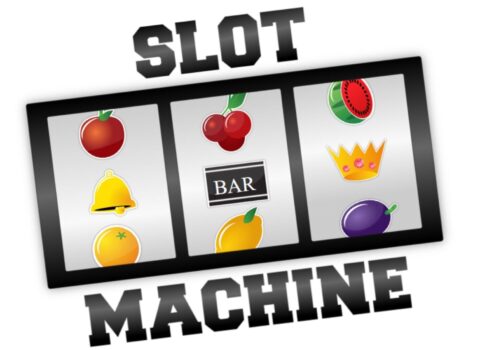 Slot Machine, Casino, Fruits royalty-free vector graphic