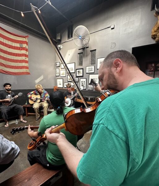 A circle of musicians is a staple at Feast BBQ / Photo: R. Daniel Foster