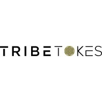Black and gold TribeTokes wordmark logo on white background