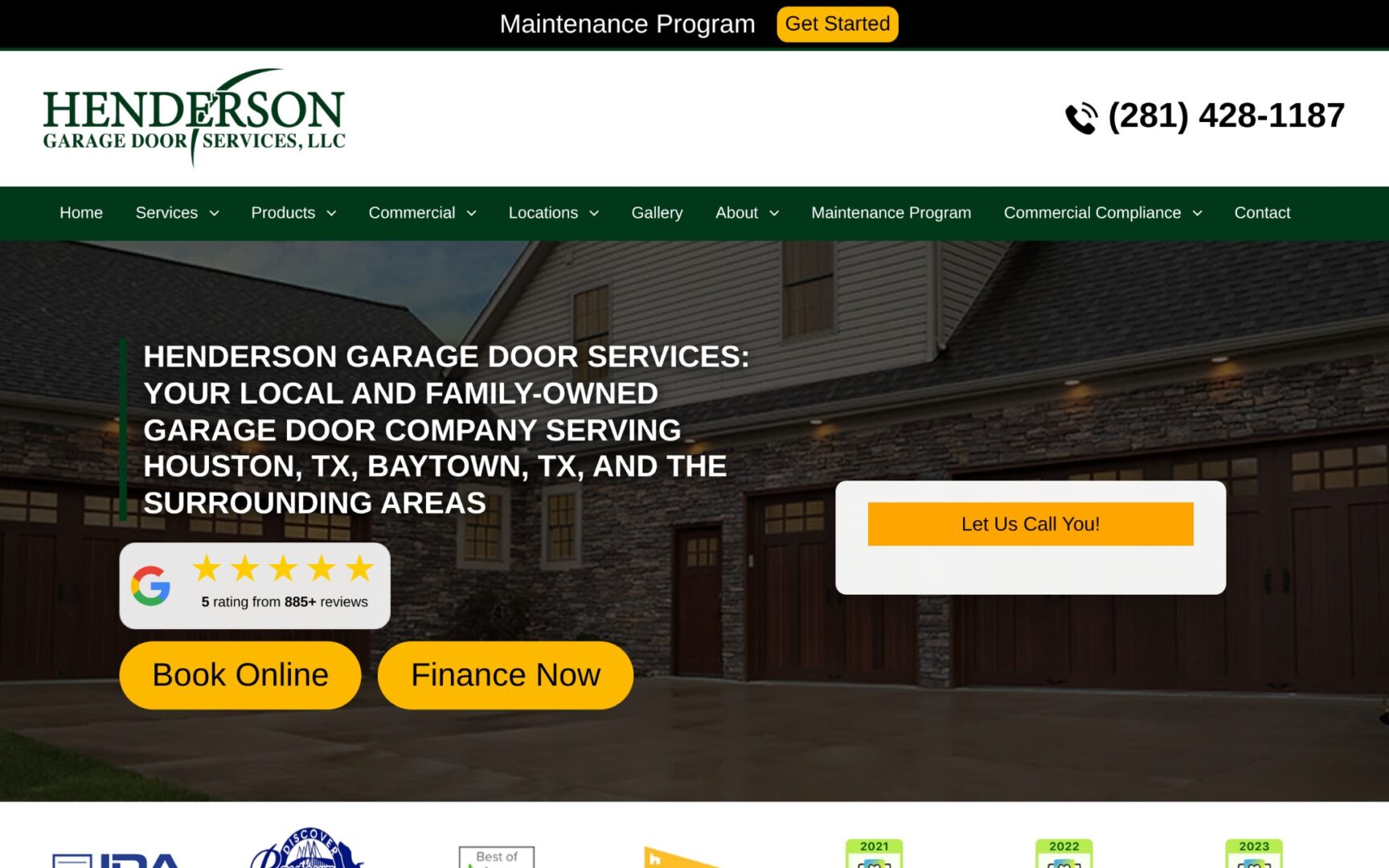 Henderson Garage Door Services Screenshot