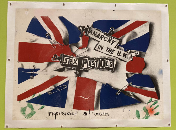 Sex Pistols poster at Punk Culture exhibit at Skirball