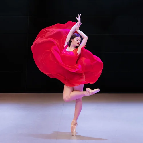 Dancer in red dress
