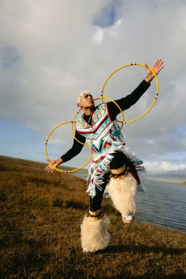 A hoop dancer