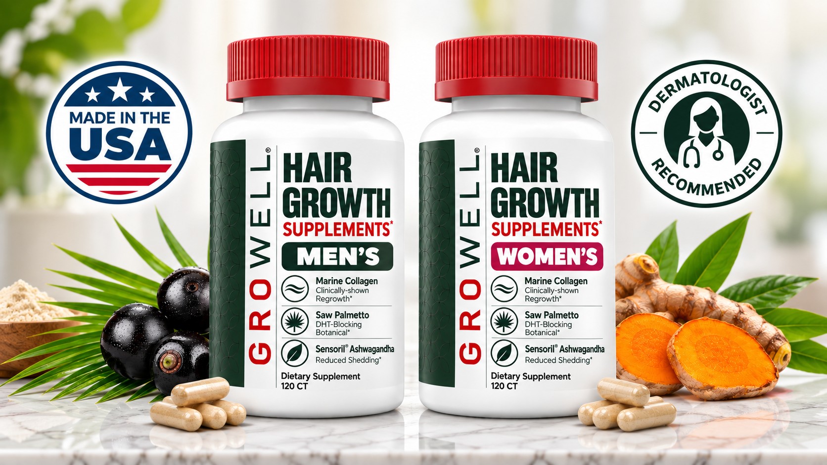 GroWell hair growth supplements