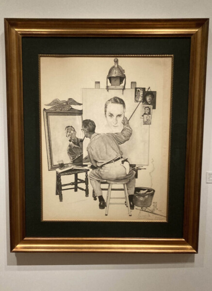 Study for Triple Self Portrait, Norman Rockwell 1960