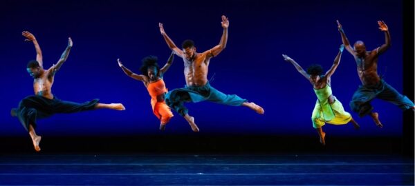 Dancers leaping