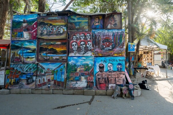 Street art posters in Nayarit, Mexico