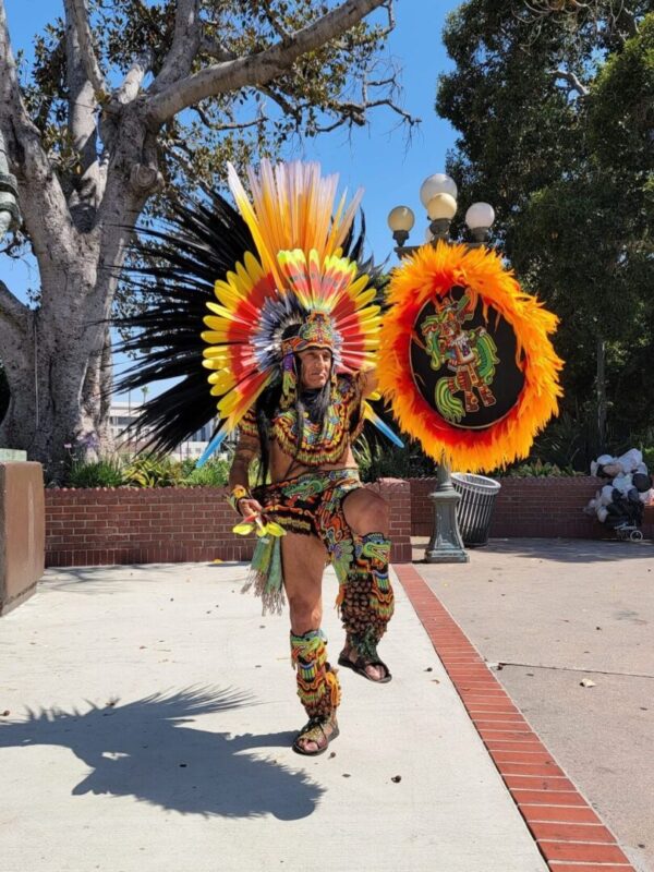Aztec dressed dancer