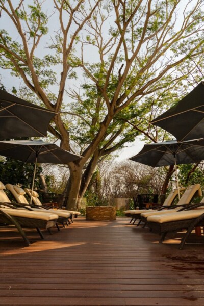 The resort deck