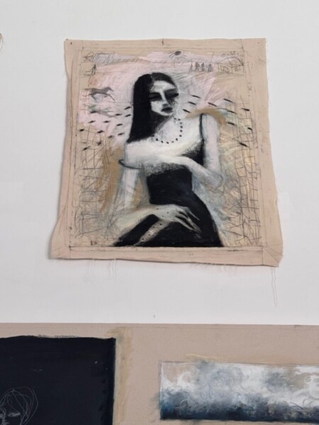 Melora Walters Ancestral the hour of the wolf paintings on a wall